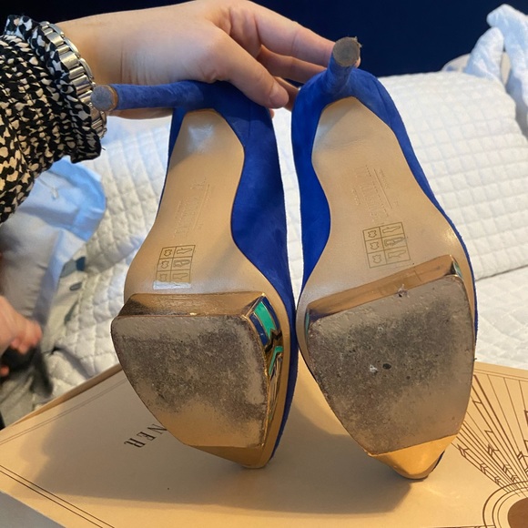 Ivy kirizhner royal blue heels “pyramid” size 7 - Picture 9 of 13